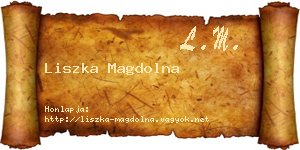 Liszka Magdolna névjegykártya